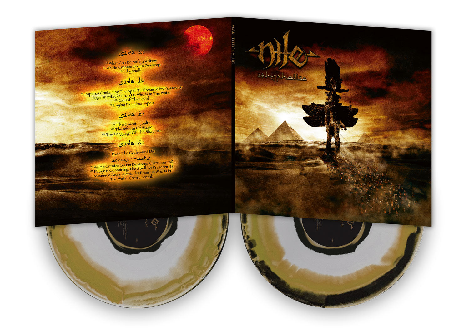 Nile - Ithyphallic - Black, Gold, White Swirl Vinyl [PRE-ORDER